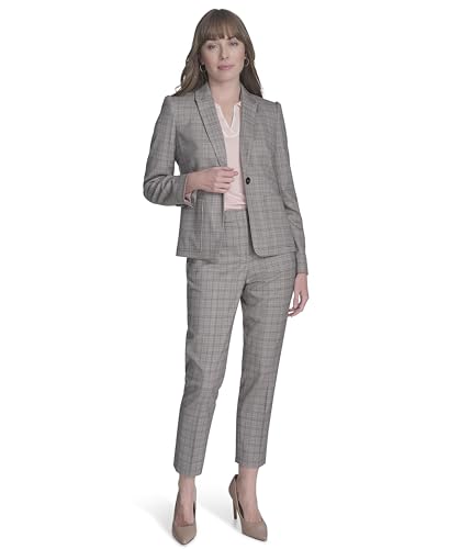 Tommy Hilfiger Women's Puff Sleeve Plaid Blazer Sportswear Jackets2