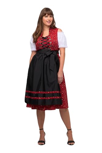 Ulla Popken Damen Dirndl Viola Schnürung Kleid, Salsa, 48