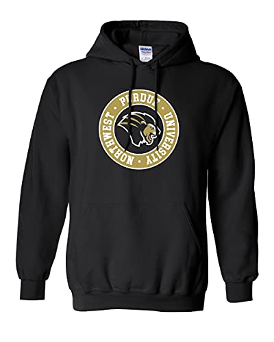 CreateMyTee | Purdue Northwest Circle Two Color Hooded Sweatshirt |