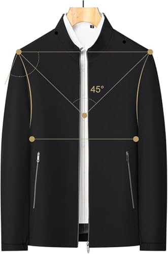 Aviation Men's Standing Collar Zipper Casual Jacket, Aviationp Men's Lightweight Zip Up Jacket Blazer With Pocket4