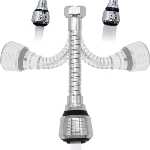 EJRUP Combinaison longue et courte Douchette Robinet Cuisine,Rallonge Robinet Cuisine robinet pivotant à 360 °,Adaptateur de Robinet d'Extension, Tête Douchette Evier Cuisine, pour la cuisine