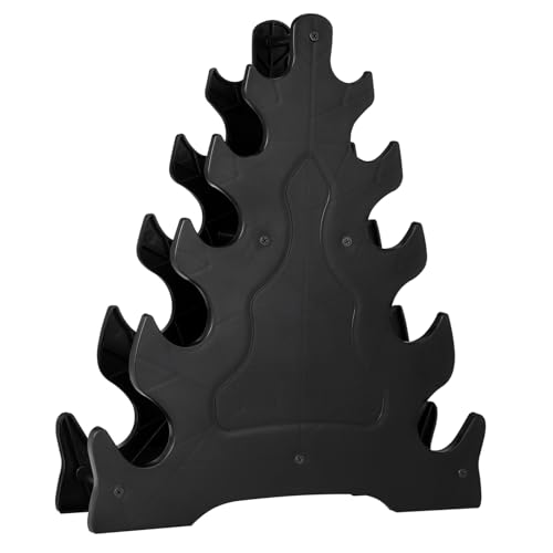 TOYZFRIENDY Rastrelliera Manubri Triangolare con Design Foglia Portapesi Casa Palestra Supporto Organizzatore Fitness Decorativo e Funzionale