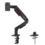 KOORUI モニター アーム デスクマウント ディスプレイ アーム 1画面 シングル VESAアーム クランプ式&グロメット式 PCモニターアーム 17～32型 耐荷重9kg 多角度調節 ケーブル管理