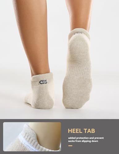 Image of CS CELERSPORT 6 Pairs Ankle Athletic Running Socks Low Cut Sports Tab Socks for Men and Women