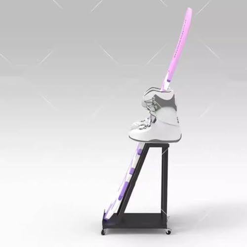 Support de rangement en métal pour snowboards robuste avec finition noire - 5