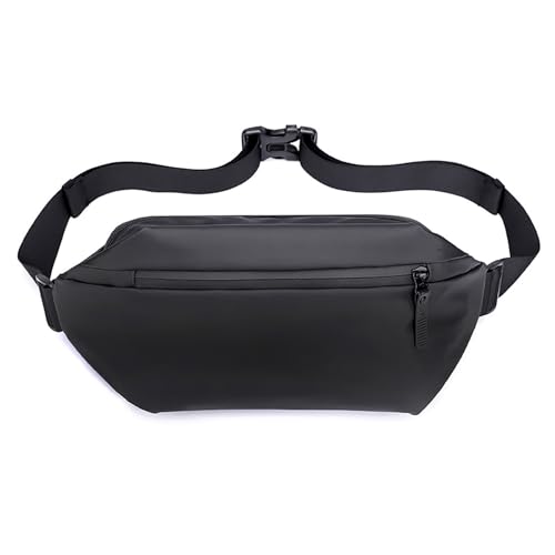 YISILINYX Riñonera Hombre Mujer,Riñonera con Bolsillos para Botella,4 Bolsillos Correa Ajustable para el Hombro Riñoneras Hombre Impermeable para Senderismo Ciclismo Running Viajar (Negro)