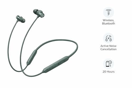 Image of Neckband for OnePlus Z2 Wireless Bluetooth Headset with Crystal Clear Sound and Long Playback Time (Green)