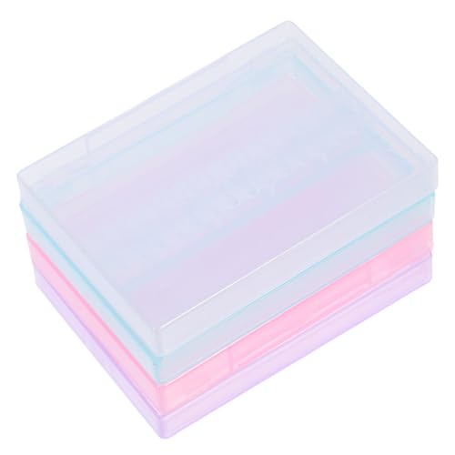 Mobestech Estuches para Brocas de Taladro 14 Ranuras Caja de Almacenamiento para Herramientas de Manicura y Pedicura Mini Organizador PP Resistente Set 4 Piezas Morado para Uso