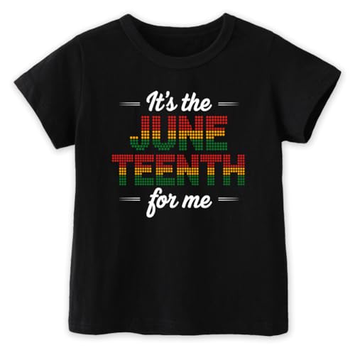 PikaBubbies Juneteenth Shirts for Kids – Boys and Girls Short-Sleeve T-Shirts, Ages 2-6, Celebrate Freedom and Black History