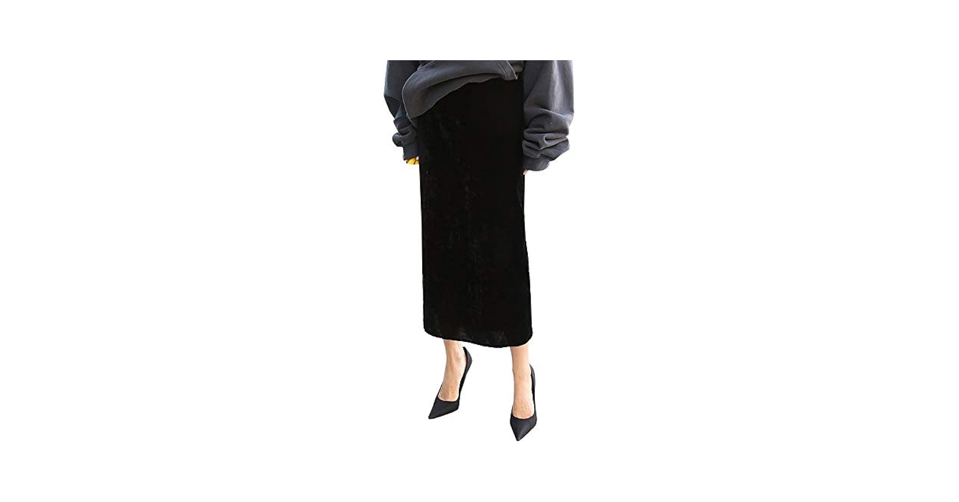 【ATON】LINEN VELVET | SIDE SLIT SKIRT ATON】LINEN VELVET | SIDE SLIT SKIRT