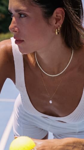 Image of Tewiky Layered Necklaces for Women 14k Gold Plated Chain Necklace Set