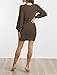 RosyWing Strickkleid Damen Pulloverkleid Minikleid Winterkleid Casual Elegant Hohe Strickkleider Elastizität Langarm Kleider Herbst Winter (Braun,M)