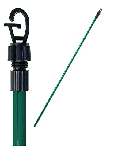 2.2 Meter Washing Line Prop, Twist Nut Lock, Galvanised Metal, Powder Coated, Extendable Telescopic Pole for Cloths Laundry Line Support (1)