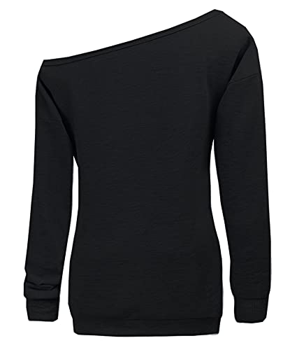 lymanchi Women Halloween Off Shoulder Sweatshirt Casual Loose Sexy Pullover Tops - Image 3