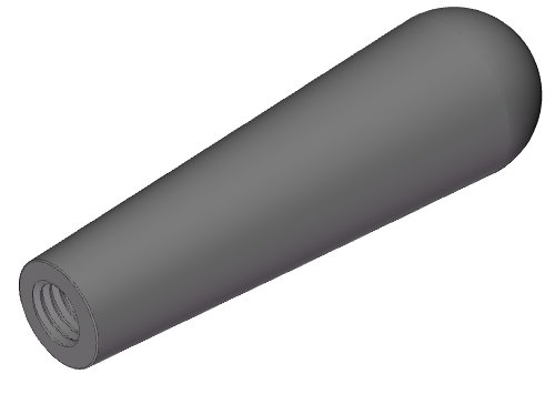 Image of AN6C-L221 3.88 inch Long Tapered handle 3 /8-16 steel zinc insert , black pp (Pack of 10)