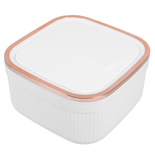 Bote de basura de escritorio con tapa compacta blanco