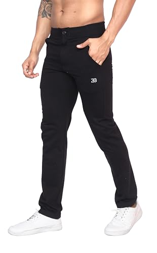 Image of Big Button Men's Cotton Slim Fit Trackpant with Front Button Open