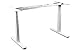 VWINDESK VJ201-S3 Electric Height Adjustable Sitting Standing Desk Frame Only/Sit Stand - Dual Motors 3 Segment Motorized Desk Base Only,White
