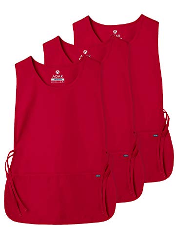Adar Universal Cobbler Apron 3 Pack - Unisex Cobbler Apron - 7023 - Red - R