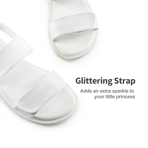 Image of DREAM PAIRS Girls Sandals Glitter Two Strapped Casual Open Toe Sandals Little Kid /Big Kid