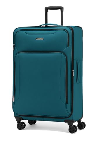 World Traveler Dejuno Jasper 28-Inch Lightweight Expandable Spinner Luggage - Green