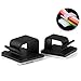 TEHAUX 50Pcs Wire Management Tool Strong Adhesive Cable Clips for Desk Office Home Car Durable Wire Fixator Black Cable Holder Easy to Install Smooth Surfaces