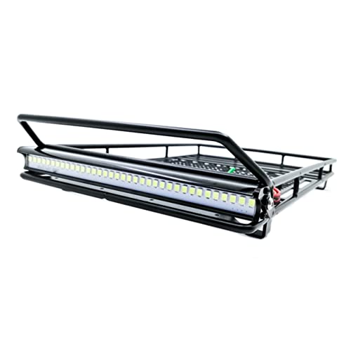 FOYTOKI Car Crawler Roof Luggage Bracket 1:10 Scale Compatibility Storage Rack Light Bar Easy Install
