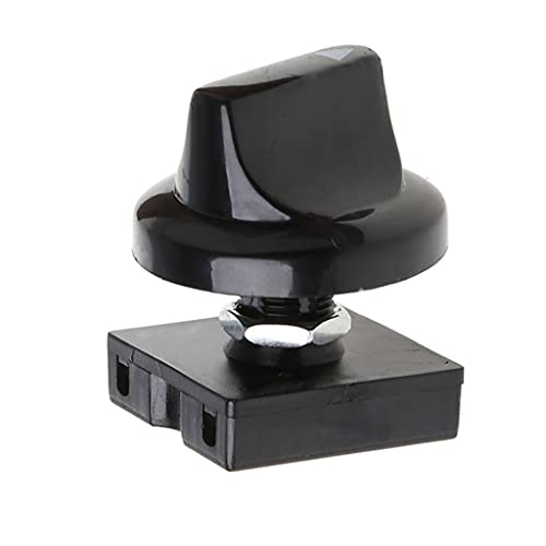 Guojiang 4-Position 3-Speed Rotary Switch with Knob, Black, Manual, Touch, 13A-120V-250V