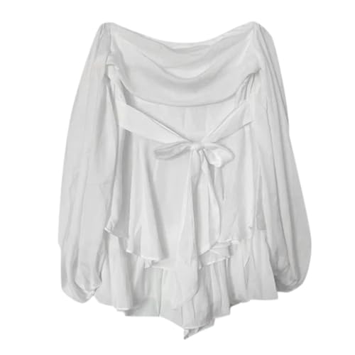 Jupon blanc sequins taille haute et tulle de qualité supérieure