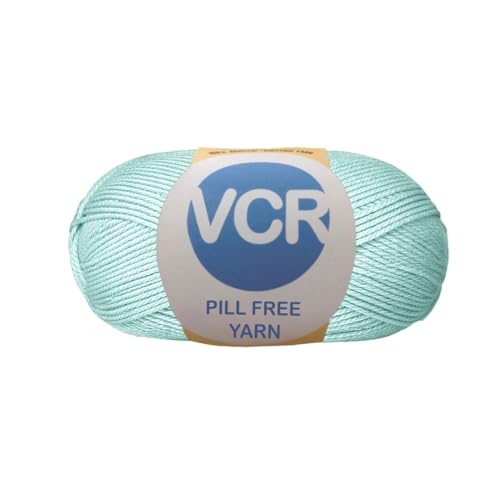 Image of VCR Powder Blue Yarn, Pill-Free Soft Knitting Yarn, 100 Grams Hank, 263 Meters Length, Low-Pill Acrylic Yarn, Soft Crosia Threads, Pack of 1, Suitable for Beanies, Caps and Gloves
