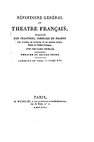 R�pertoire G�n�ral Du Th��tre Fran�ais - Tome XVI 1516988833 Book Cover