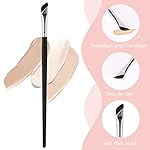 Professional Angled Eyeliner Brush Set, 6 Pcs Eye Makeup Brush Eyebrow Brush Tools Precision Eye Liner Brush Ultra Thin Eye Liner Slanted Flat Angle Eyeliner Brushes Synthetic Bristles - Image 4