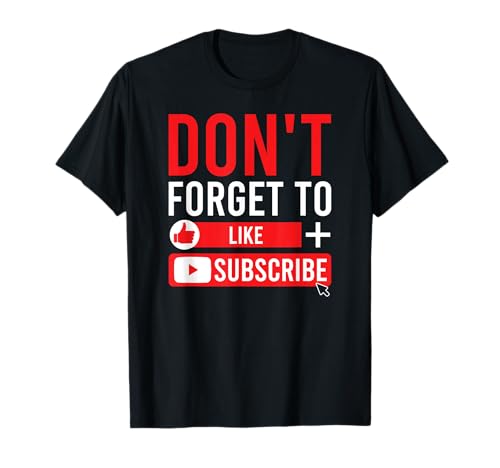 Like and Subscribe Influencer Content Creator T-Shirt