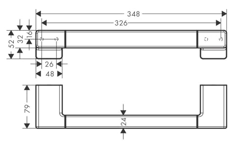 Miniatura 2 de Hansgrohe Addstoris Asidero, Blanco Mate, 41744700