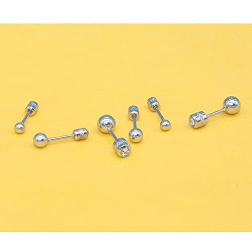 Hopply Screw On Earring Backs For Women,Hypoallergenic Surgical Steel Stud Earrings Ball Star Circle Simple Geometric Cartilage Helix Flat Back Piercing Earrings #TOP4