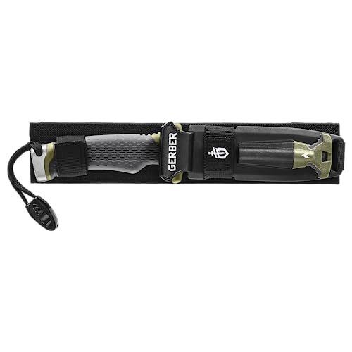 Gerber Gear Ultimate Knife, Tactical Knife with Fire Starter, Sharpener, and Knife Sheath, 4.75" Blade (31-003941)