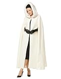 BEAUZSUZSANA Wool Blend Faux Fur Cloak