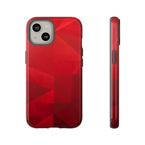Coque rigide pour iPhone 14 antichoc brillante à motif géométrique