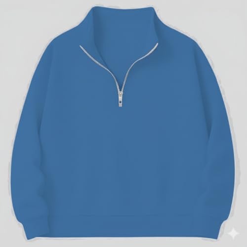 Image of Mack Jonney Men's Fleece Half-Zip High Neck Sweatshirt | Warm & Stylish Winter Wear -M4563