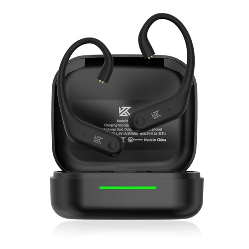 KZ AE01 Bluetoothイヤーフック ワイヤレスアダプター HDマイク付き 有線イヤホン ワイヤレスBluetoothイヤホンへのアップグレード C PIN 0.75/0/78mm KZ ZS10 PRO/ZSN Pro X/ZAS/Zaxなど用 イヤホンなし