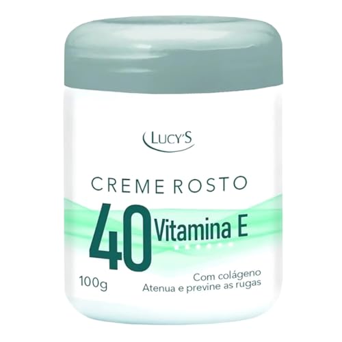 Creme Facial 40+ Anos Anti-Rugas Clareador e Removedor de Manchas Com Vitamina E e Colageno 100g