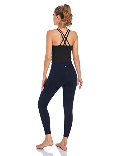 Image of HeyNuts Longline Zeal Bras Medium Impact Wirefree Sports Bras Workout Crop Tank Tops with Removable Pads, A-D Cups