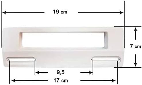 Recamania Türgriff Kühlschrank Universal | Kühlschrankgriff | Schraubenabstand 9,5 bis 17 cm | Kühlschrank und Gefrierschrank geeignet | Weiß