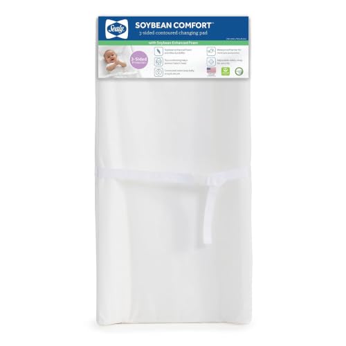Image of Sealy Baby Infant Changing Pad - Waterproof, Contoured Durable Foam, Wipe Clean, Made in USA, 32 x 16