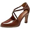 Coutgo Womens Chunky High Heels Dress Shoes Closed Pointed Toe Cross Strap Buckle Pumps Vintage D
Orsay Party Shoes, Brown, Size 8