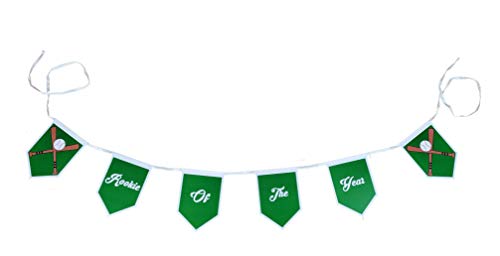 First Birthday Rookie Of The Year Baseball Uniform With Free Wall Banner Navy Blue Pinstriped Jersey Pants Outfit Set3