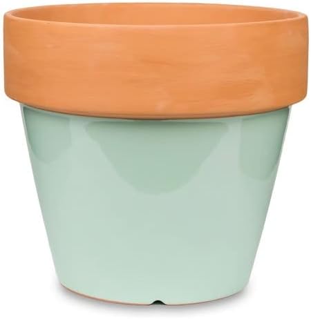 Miniatura 5 de Garden & Home Macetas esmaltadas con borde ancho de 4 pulgadas para plantas de casa, hierbas, suculentas, flores, pequeñas plantas de serpiente,