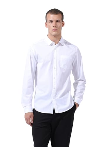 Chemise décontractée homme blanche grande taille XXL avec col écarté tendance