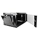 6U Wall Mount Network Server Cabinet with Glass Door, Locks, Removable Side Panels, for IT Equipment, A/V Devices, Black