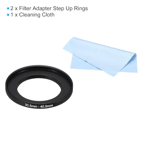 PATIKIL 30.5mm-40.5mm Metal Step Up Ring with Cleaning Cloth - Image 3